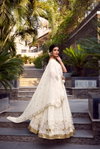 Lnb1422 Silver Glosy Sequins And Embroidery Work Lehenga With Blouse Dupatta Wholesalers In Delhi